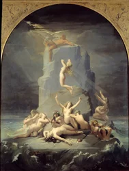Verzweiflung der Okeaniden am Fuße des Felsens, an den Prometheus gekettet ist, 1850, Gap, Musée des Hautes-Alpes