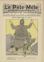 Devant le Mont Blanc. Illustration für Le Pele-Mele, 1902