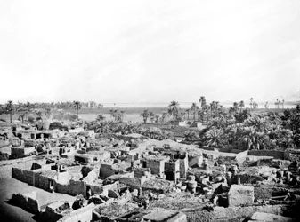Dorf bei Karnak, Nubien, Ägypten, 1887