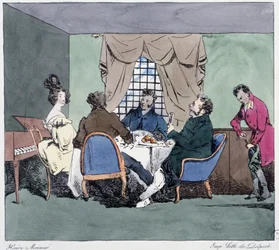 Bankrotteure - in "Einst und Jetzt" von Henri Monnier, ed. Delpech, Paris