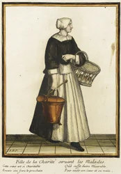 Sammlung der Moden am französischen Hof, „Barmherzige Schwester bei der Pflege der Kranken“