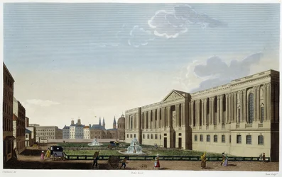 Kolonnade des Louvre, um 1820 - in „Vues de Paris“ von Courvoisier