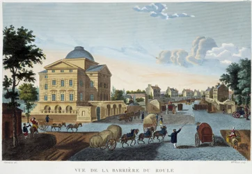 La barrière du Roule, ca. 1820 - in „Vues de Paris“ von Courvoisier