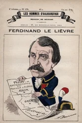 Karikatur von Ferdinand Le Lievre (Lelievre) (1799-1886) englischer Senator in Algerien aus 