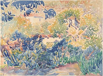 Der Garten des Künstlers in Saint-Clair, 1904-5
