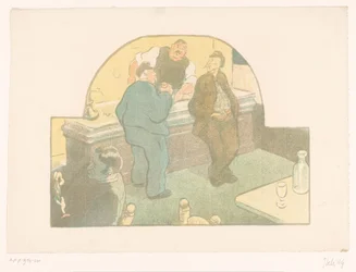 Vier Männer in einem Bistro (Vorstellungen des Théâtre Libre)