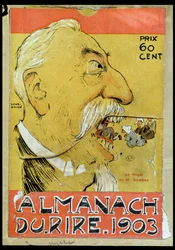 Karikatur von Justin-Louis-Emile Combes (1835-1921), der die Kleriker isst, Titelbild von 