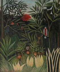 Landschaft mit Affen