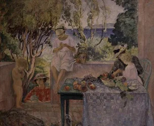 Tee auf der Terrasse in St. Maxine