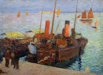 Boote in der Bucht von St. Malo, ca. 1910