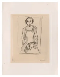 Mädchen mit einer Katze