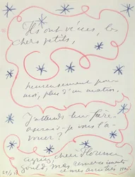 Brief des Malers an Florence Gould (geb. 1895), 29. Juli 1948