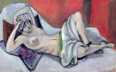 Liegender Akt mit Draperie, ca. 1923-24