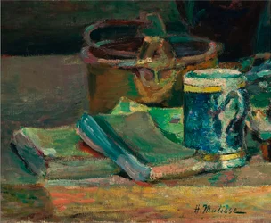 Stillleben mit Büchern, ca. 1895