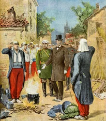 Félix Faure bei den großen Manövern, 1895 (Illustration)