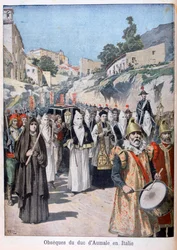 Beerdigung des Herzogs von Aumale in Italien, 1897