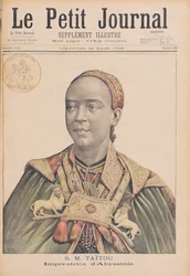Porträt von Taytu Betul (ca. 1851-1918), Kaiserin von Äthiopien, aus 