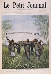 Die Marchand-Mission reist vom Kongo zum Nil, aus Le Petit Journal, 28. Mai 1899