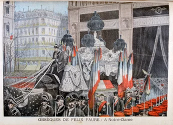 Die Beerdigung von Präsident Félix Faure, am 23. Februar 1899