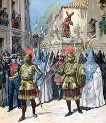 Die Prozession des Karfreitags, Karwoche, Sevilla, 1891