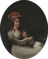 Porträt einer Mutter und Tochter, ca. 1794-95