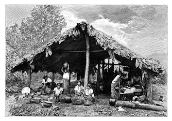 Indische Frauen der heißen Länder an der Pazifikküste, Zentralamerika, ca. 1890