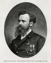 Porträt von Dr. Jules Nicolas Crevaux (1847-1882), Arzt und Entdecker Südamerikas (von Französisch-Guayana bis Argentinien), er interessierte sich sehr für das Studium der Sitten und die Geschichte der Bevölkerungen, die er während seiner Reisen traf, er v