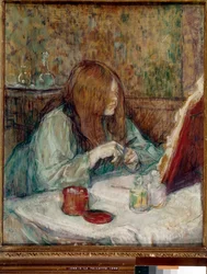 Madame Poupoule bei ihrer Toilette
