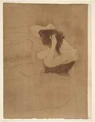 Femme qui se peigne, la coiffure (Frau, die sich kämmt), aus der Serie Elles