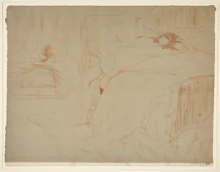 Frau auf dem Rücken liegend, Müdigkeit, aus der Serie Elles