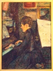 Mademoiselle Marie Dihau am Klavier