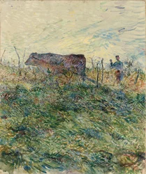 Pflügen im Weinberg, 1883