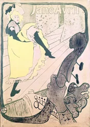 Plakat, das Jane Avril im Jardin de Paris bewirbt, 1893