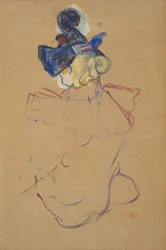 Sitzende Frau von hinten - Studie für Au Moulin Rouge