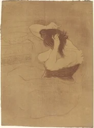 Frau kämmt ihr Haar, 1896