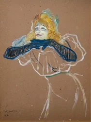 Yvette Guilbert singt "Linger, Longer, Loo" 1894