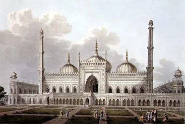 Moschee in Lucknow, Tafel VI, graviert von L. Hill