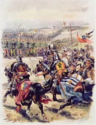 Angriff der französischen Kavallerie, Illustration für 
