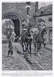 Heinrich wirft Becketts Mantel einem Bettler zu, 1117 n. Chr., 1920er Jahre