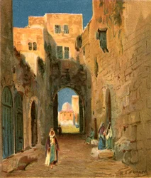 Eine Straße in Jerusalem