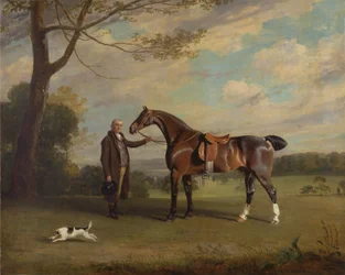 Der Stallmeister des Earl of Shrewsbury hält einen Jäger