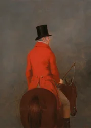 Porträt von Thomas Cholmondeley, erster Lord Delamere, auf seinem Jäger (Studie für "Die Cheshire Jagd im Tatton Park")