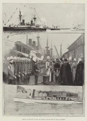 Ankunft des Königs von Siam, Seiner Majestät und des Herzogs von York in Spithead