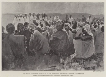 Die britische Expedition von Accra ins Hinterland der Goldküste, Palaver mit Amrahia