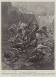 Der Aufstand an der indischen Grenze, die Männer aus Dorset kämpfen Hand in Hand mit dem Feind in einer Schlucht am Tseri-Kandao-Pass