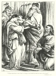Die Präsentation von Samuel (Gravur)