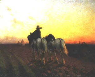 Rückkehr bei Sonnenuntergang