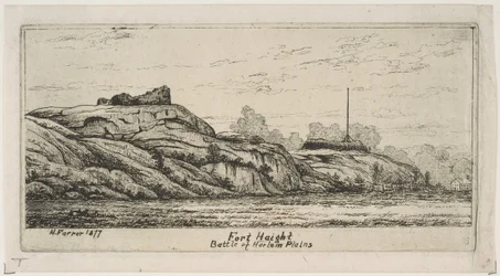 Fort Haight Schlacht von Harlem Plains aus Szenen des alten New York, 1877