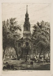 St. Pauls Kapelle, New York aus Szenen des alten New York, 1877