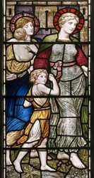 Buckland, St. Maria, Die Barcote-Kapelle, Nächstenliebe, 1889